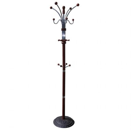 Ore International Ore International R685CH 73in. Coat Rack  -  Cherry R685CH